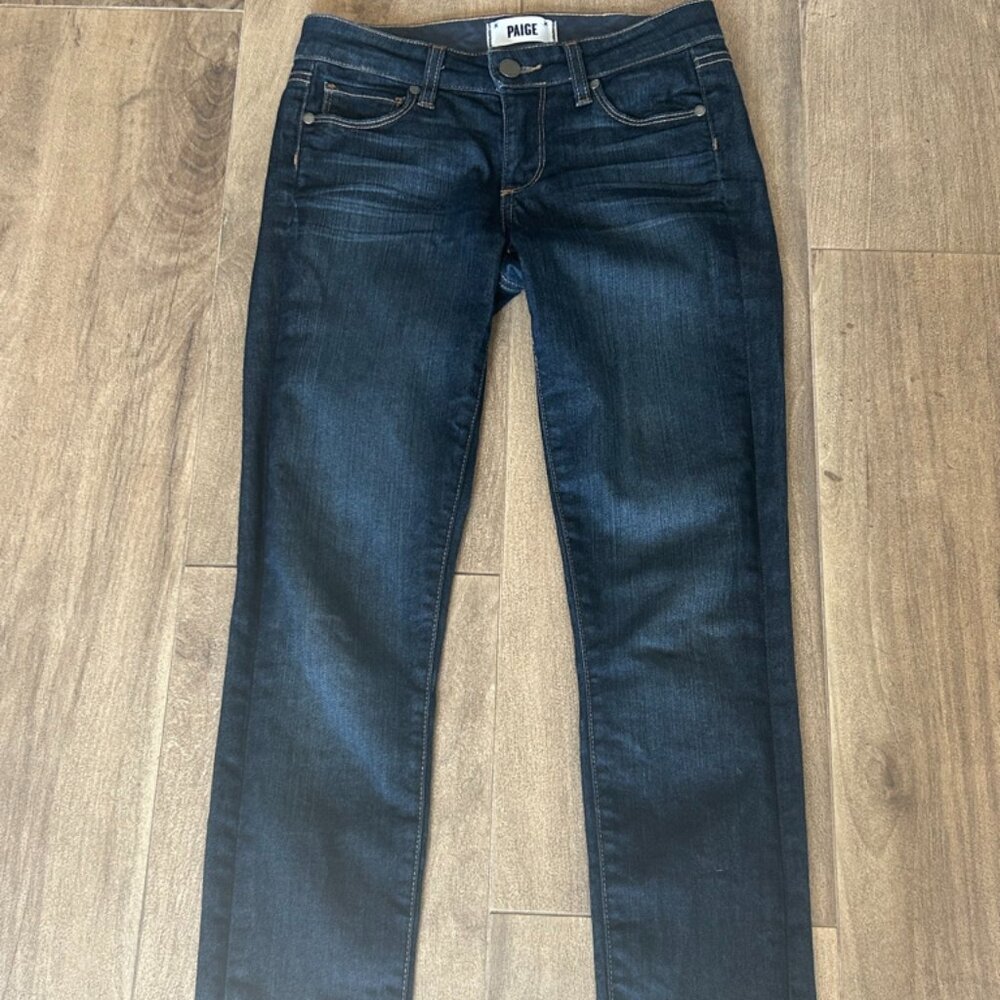 Paige Kylie Crop Jeans Dark Wash, Size 24